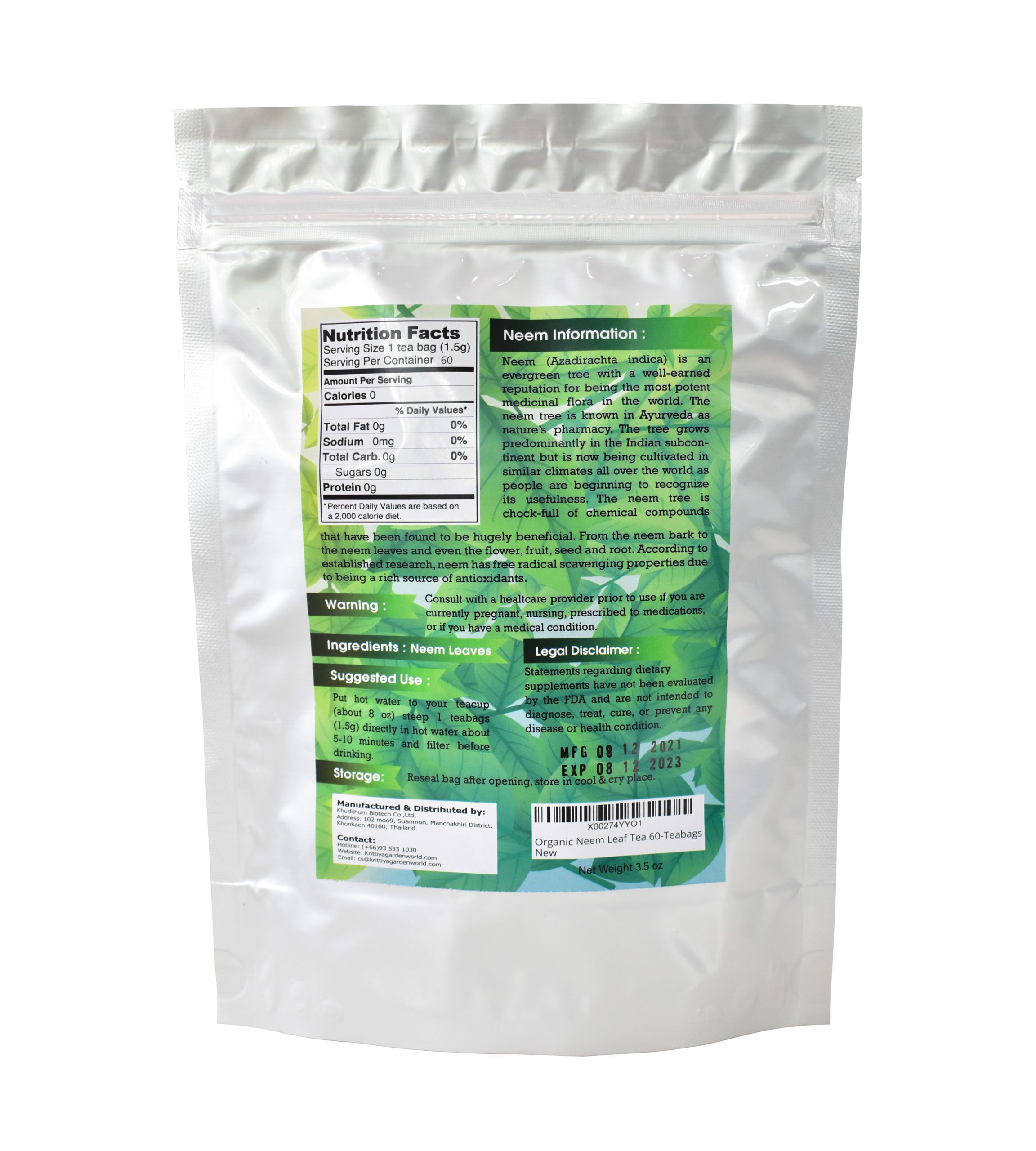 Guava Leaf Tea 60-Teabags - Krittiya Garden World