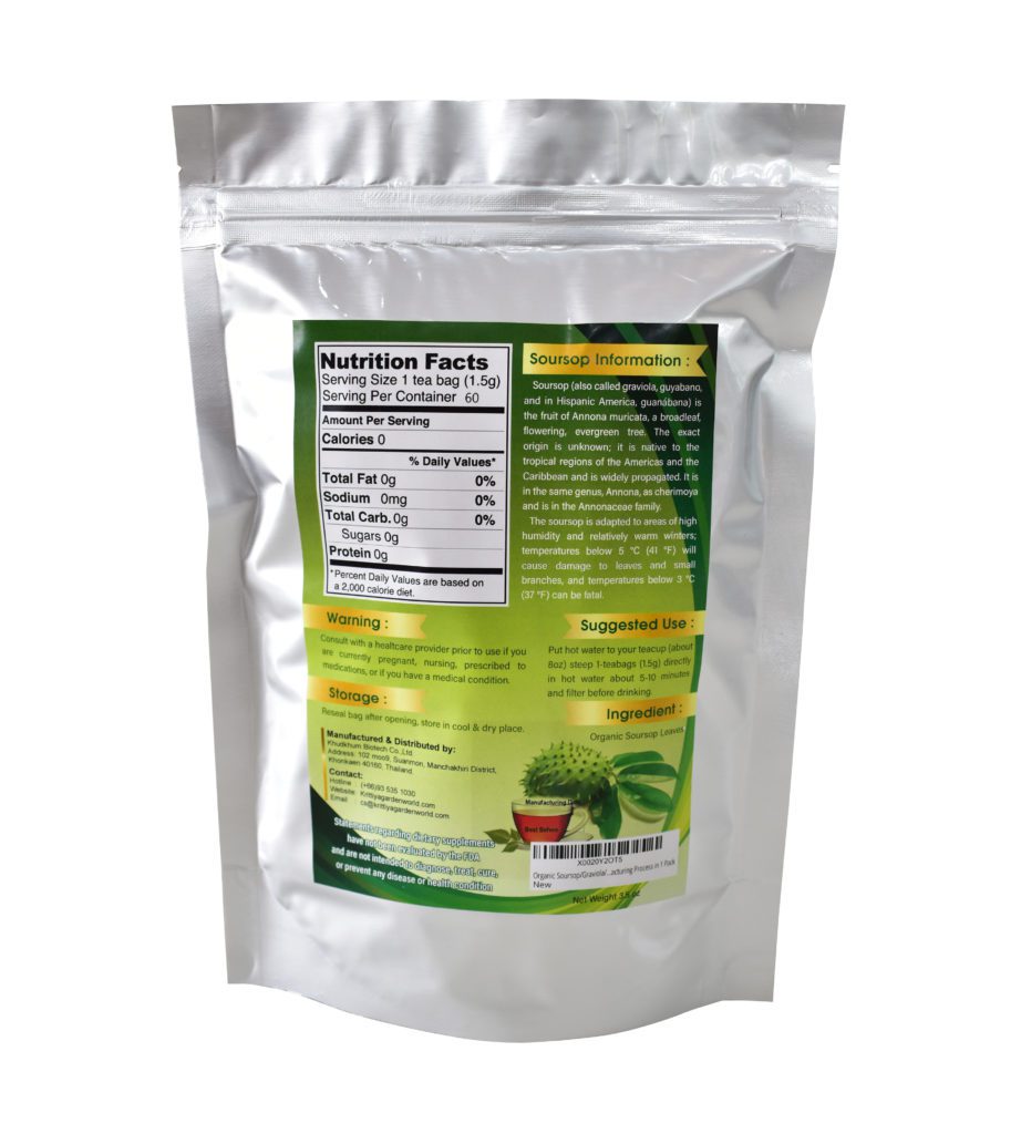 Soursop Leaf Tea 60-Teabags - Krittiya Garden World