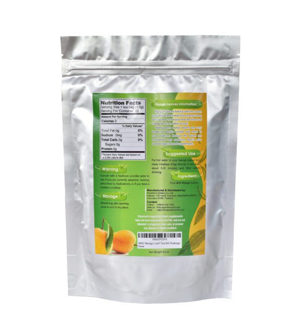 Mango Leaf Tea 60 - Back