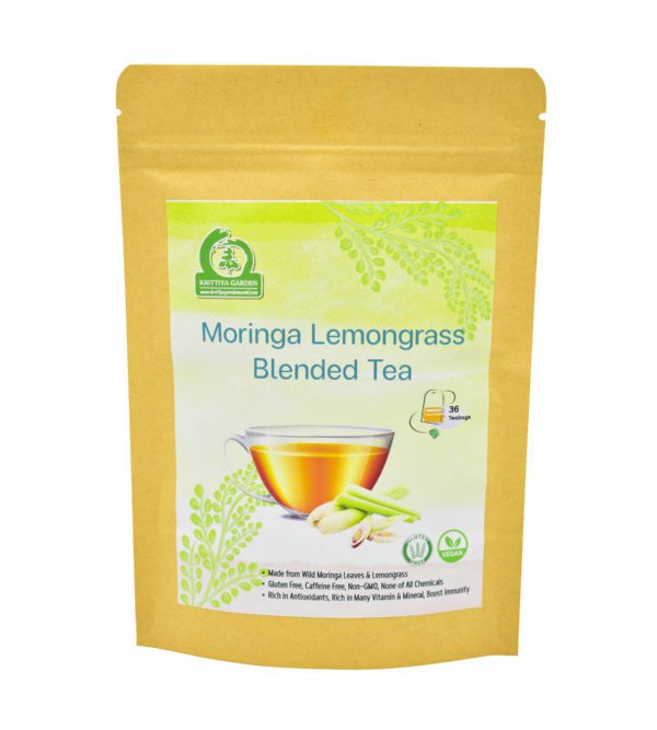 Moringa Lemongrass Blended Tea 36-Teabags (1.9oz) - Krittiya Garden World